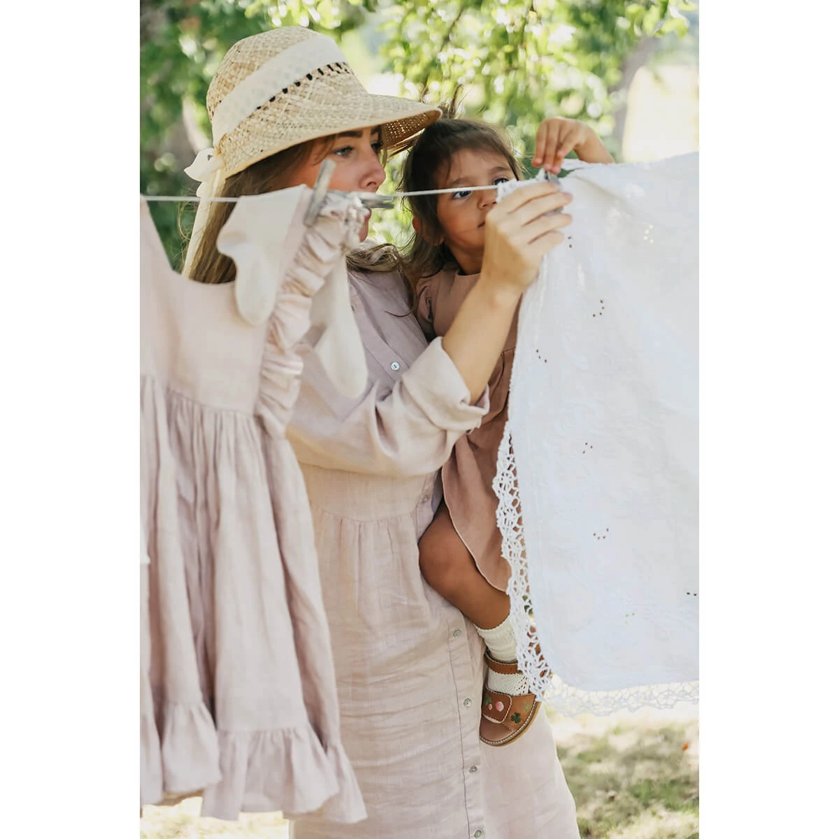 Uniqua Blooming Clover Scallop Velcro Sandal In Latte By Petit Nord - Image 11