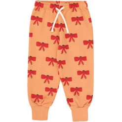 Tiny Bow Sweatpant In Light Rust By Tinycottons