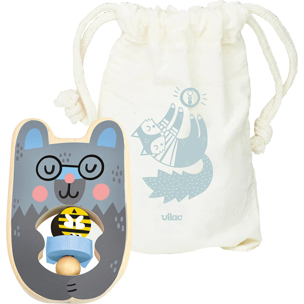 Michelle Carlslund Bear Rattle By Vilac - Image 2