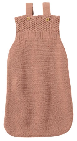 Knitted Merino Sleeping Bag In Rose By Disana