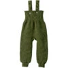 Knitted Merino Dungaree Trousers In Olive By Disana
