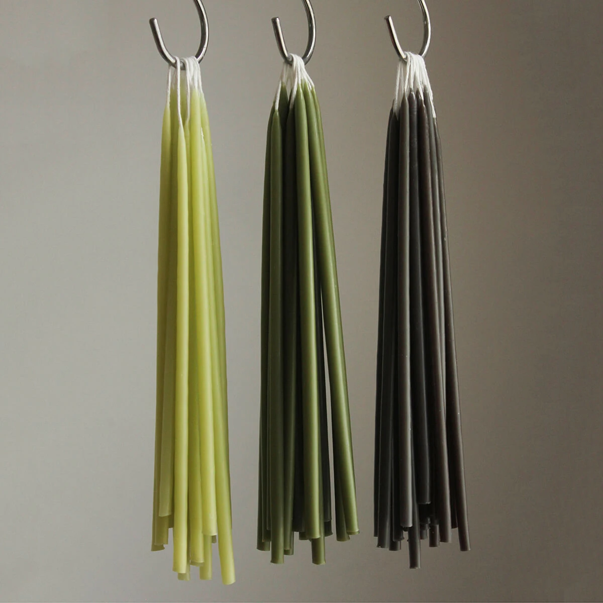 8 Celebration Extra Long Birthday Candles In Seaweed Mix By Wax Atelier