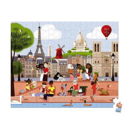 Paris 200 Piece Jigsaw Puzzle In Carry Case By Janod - Image 2